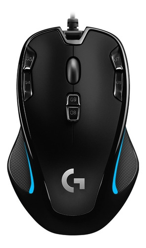 Mouse Gamer Óptico G300 Usb Original Logitech G Color Negro
