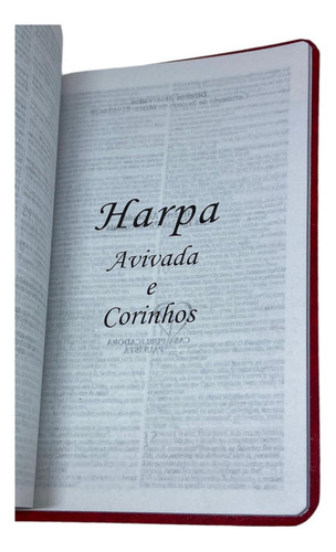 Bíblia Sagrada Slim Capa Semi Flexível - Vermelha - Com Harpa Avivada E Corinhos Versão Almeida Revista E Corrigida