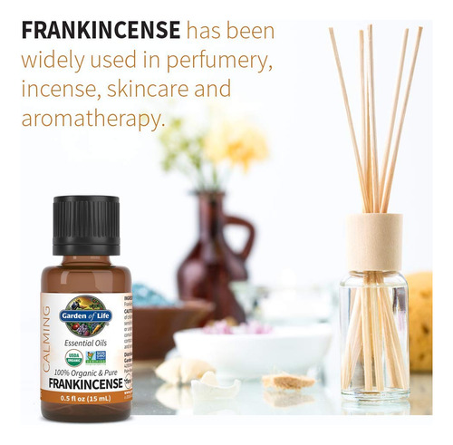 Aceite Esencial De Incienso Garden Of Life, 15 Ml, Usda Orga