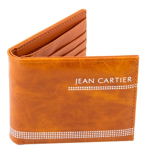 Billetera Hombre Jean Cartier Tarjetero Cuero Ecologico