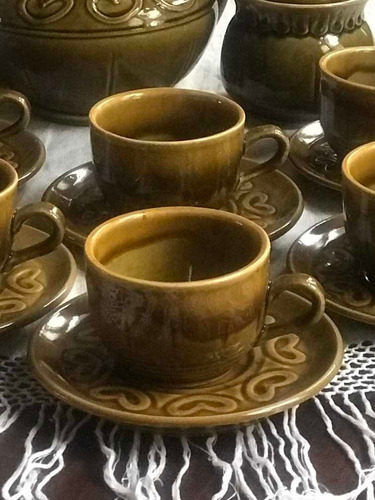 Imagen 4 de 9 de Juego De Café Con Leche De Cerámica Esmaltada