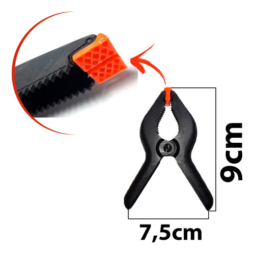 Imagem 6 de 6 de Grampo Sargento 4 Peças 7cm Para Carpinteiro Fixação Aperto