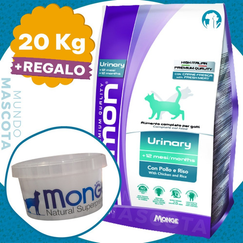 Gemon High Premium Gato Urinary Pollo Y Arroz 20 Kg + Regalo
