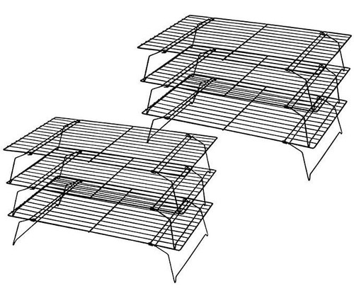 Kingrol 2 Pack 3-tier Apilable Rejilla, Antiadherente Wire C