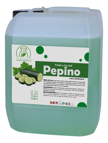 Tónico Facial Agua De Pepino (10 Litros)