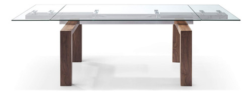 Whiteline Modern Living Davy Mesa De Comedor Extensible 1/2 Color De La Tapa Color De Las Patas