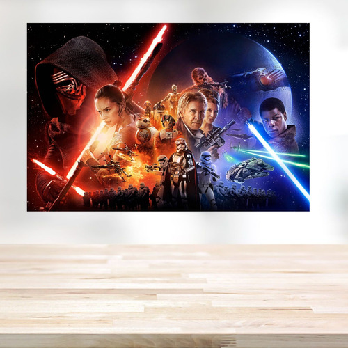 Painel De Festa Infantil Grande Star Wars Lona 1,50 X 1,0m