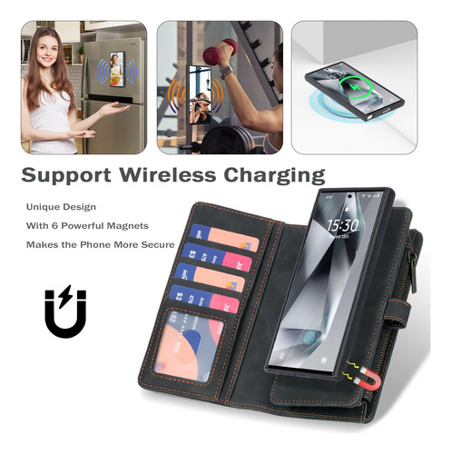 Funda Tipo Cartera Twohead Para Samsung Galaxy S24 Ultra Neg Sueño Negro Nombre Del Diseño