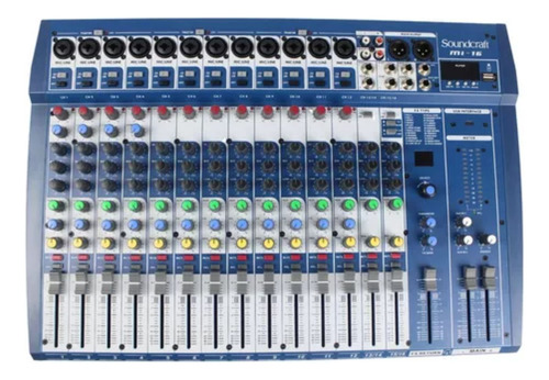 Mesa De Som Console Soundcraft Mi-16 Profissional 16 Canais