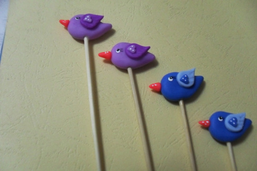 Pajaritos(para Masmelos Y Chupeteras)unidad Palitos