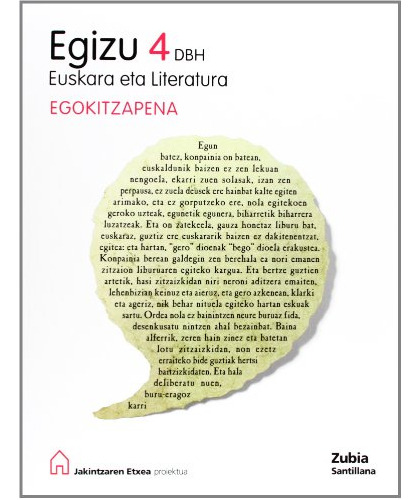 Egizu 4 Dbh Euskara Eta Literatura Egokitzapena Jakintzaren