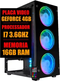 Pc Gamer Intel Core I7 / 16g Ram / Placa Video 4g / Ssd 480g