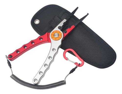 Pesca Alicates Tijeras Removedor Gancho Con Rojo Rojo