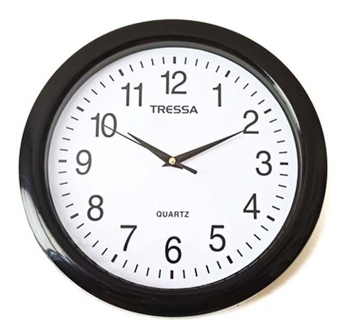 Reloj De Pared Tressa T-rp101 Negro 27cm