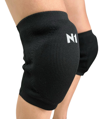 Joelheira N1 Sport Slide Profissional Vôlei Futsal Handebol Cor Preto Tamanho P