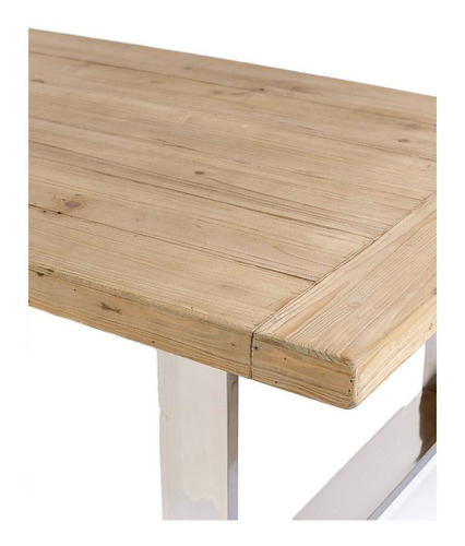 Mesa Plateada Coffe Table Pata Madera Këssa Muebles