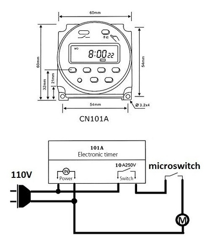 Imagen 5 de 5 de Timer Relay Cn101a 12v Temporizador Digital Con Detalle