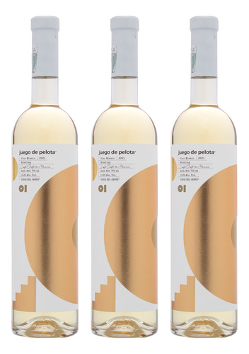 3 Botellas De Vino Blanco Juego De Pelota 01 Riesling 750ml