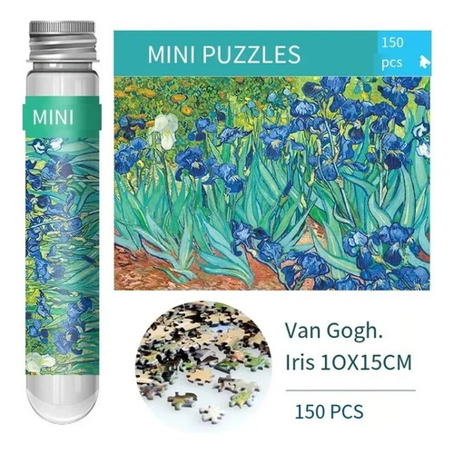 Mini Rompecabezas En Tubo Obra Lirios - Van Gogh 150 Pzas.
