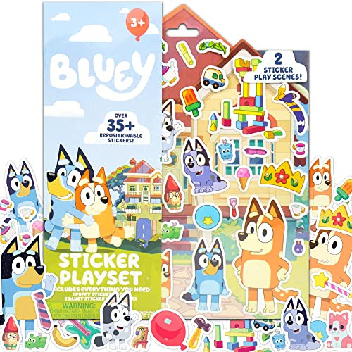 Bluey Sticker Playset, Más De 35 Pegatinas Reutilizabl...