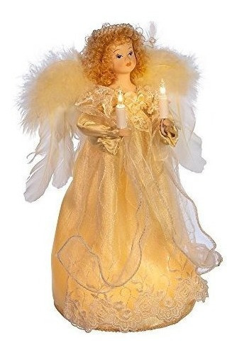 Angel Christmas Treetop Figurine Con Tela