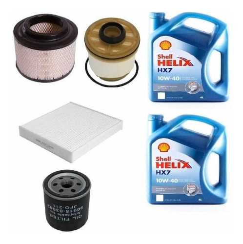 Kit De Filtros  + Aceite Shell Toyota Hilux 2.5/ 3.0