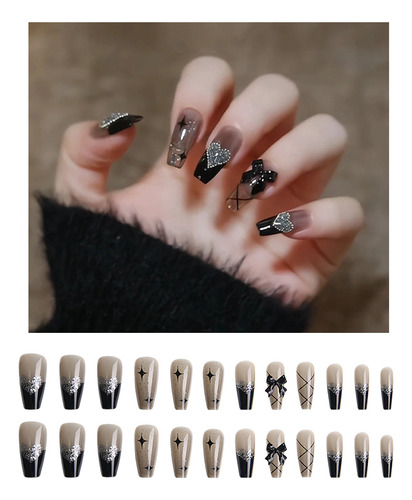 Uñas Postizas Pegamento De Uñas Postizas Decoradas Color Z111