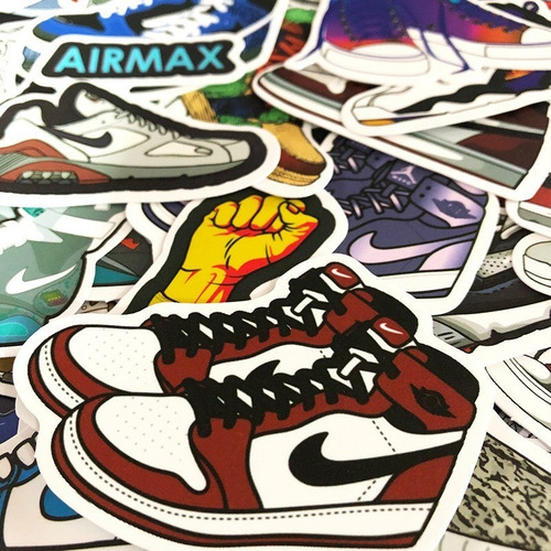 Imagen 5 de 5 de Sneakers Nike - Set De 50 Stickers / Calcomanias / Pegatinas