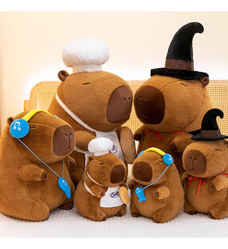 Capybara Animal Relleno Toy Auriculares Establecidos