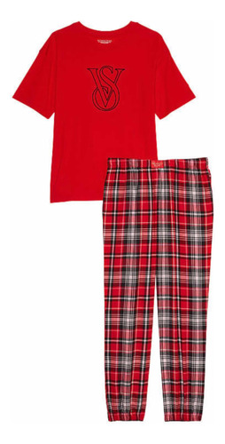 Pijama Victorias Secret Talle M Rojo