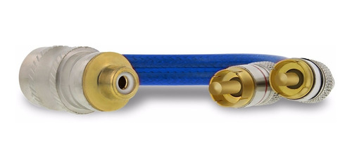 Imagem 2 de 3 de Cabo Y Rca 2 Machos 1 Femea 5mm 26 Cm Plug Metal