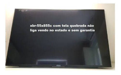 Imagem 1 de 2 de Smart Tv Sony Xbr-55x855g Led 4k 55  Tela Quebrada Não Liga