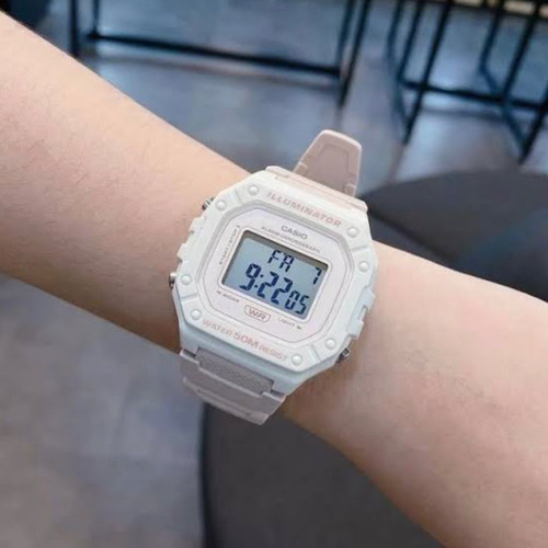 Reloj Casio W-218 Deportivo Unisex Color De La Correa Beige
