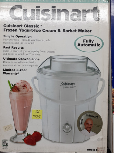 Cuisinart Ice-25 Classic - Máquina Para Hacer Yogur, Helados