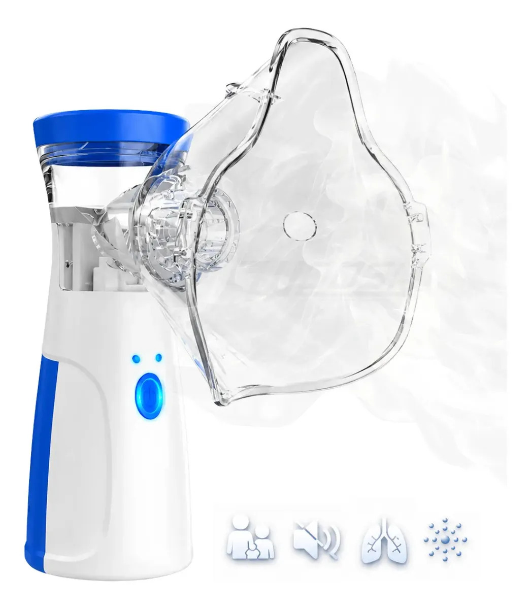 Inalador Nebulizador Portátil Sem Fio Usb Pilha Silencioso Aparelho Inalação Compacto Bivolt Nebulizador