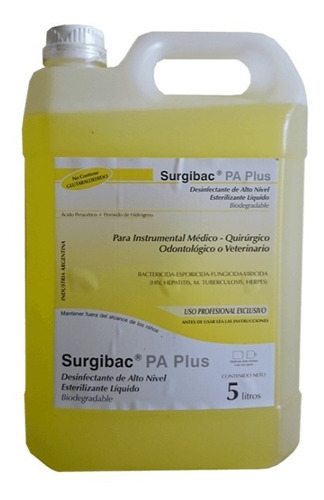 Desinfectante Surgibac Pa Plus Acido Peracét. 5l + Activador