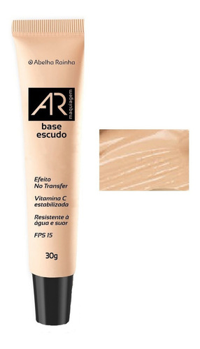 Base de maquiagem líquida Abelha Rainha AR Maquiagem 4933 Base Líquida Vitamina C Bege Natural Fps 15 Abelha Rainha