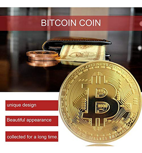 Moneda De Bitcoin Dorada/plateada, Bronce, Física, Bitcoins, Coleccionable, Colección De Arte, Colección De Arte, Decoración Navideña Física,