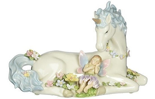 Cosmos 80076 Unicornio De Porcelana Fina Con Figura Musical 