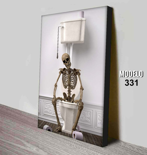 Cuadro Moderno Para Decorar Tus Toilettes -  Esqueleto