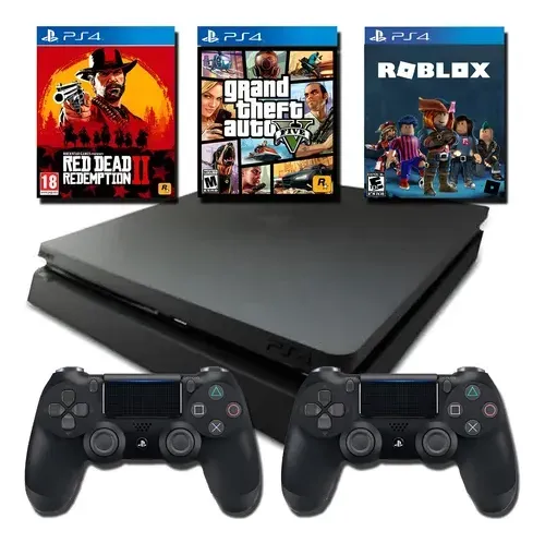 Nintendo Switch Ps4 slim 500gb Ps4 Slim 500gb Com 2 Controles + 3 Jogos | Parcelamento sem juros