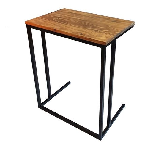 Mesa 60x40x65 Arrime Desayuno Pc Industrial Hierro Madera 