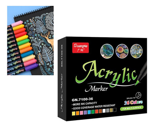 . Juego De Rotuladores Con Rotuladores Fluorescentes.