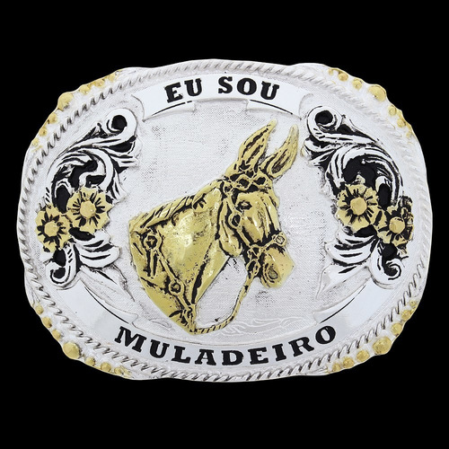 Imagem 1 de 1 de Fivela Muladeiro Detalhes Dourados Master 27877