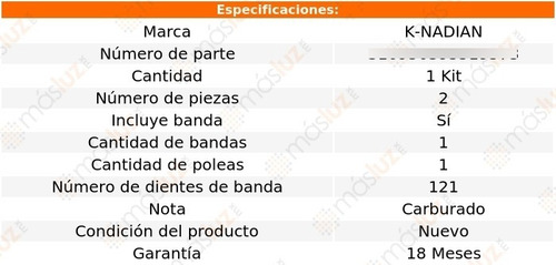 Kit Distribucion Banda Caribe L4 1.8l 84-87 K-nadian