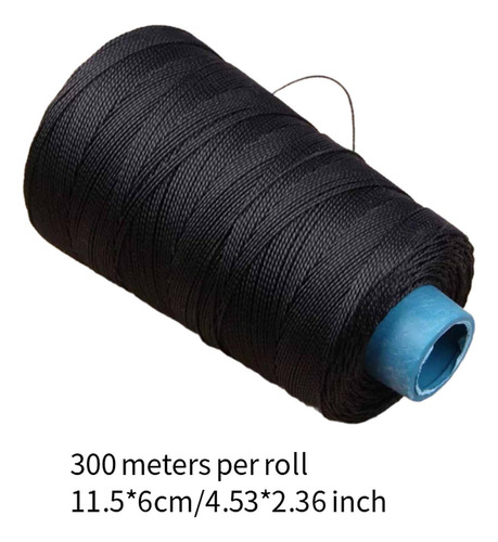 Máquina De Coser De Hilo De Nylon Hilo 300 M 0.6 Mm Negro