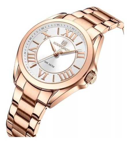 Reloj Mujer Oro Romanos Moderno Fino Calidad Acero Fino Caja