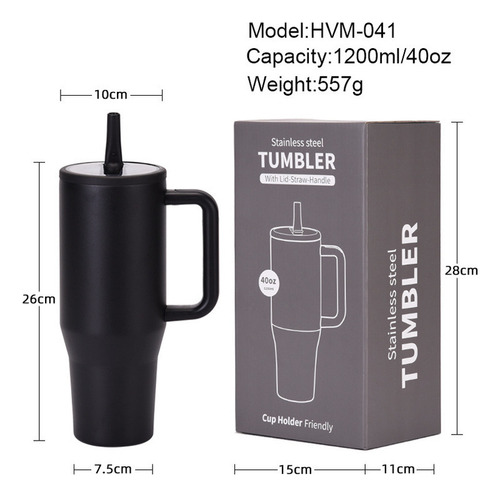 Taza Termo De Pajita Plegable A Prueba De Fugas A La Moda