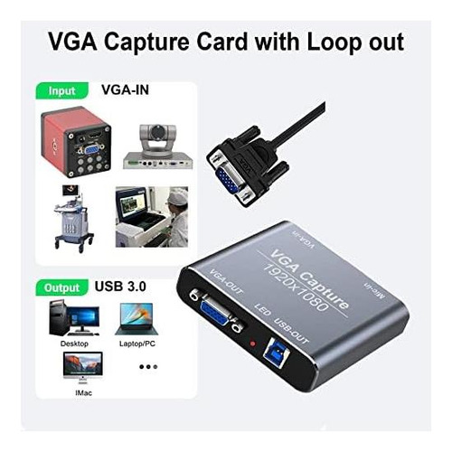 Tarjeta De Captura Vga, Dispositivo De Captura Vga A Usb Wit