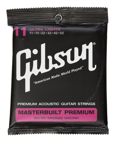 Encordado Guitarra Acustica Gibson Masterbuilt Premium